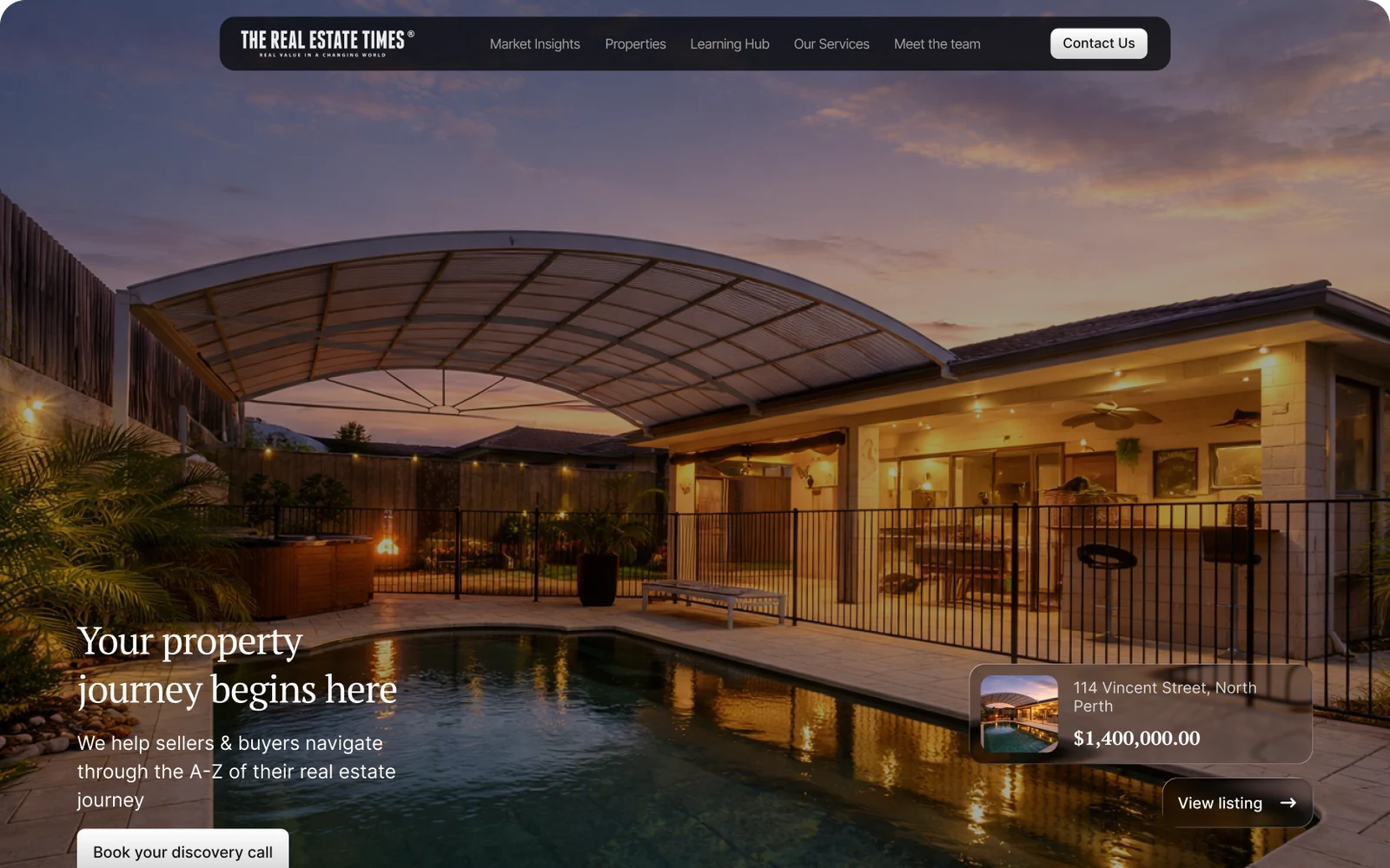 The Real Estate Times, AI Chatbot & Landing Page Redesign